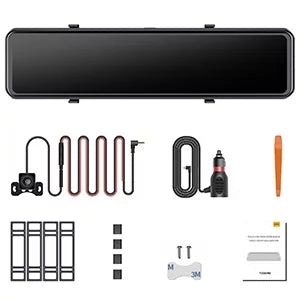 Parking Cam, GPS TOGUARD Rear Assist, Parking Touch 4K+1080P Mirror View 12" and Monitoring, Front Screen Camera, Rear Dash