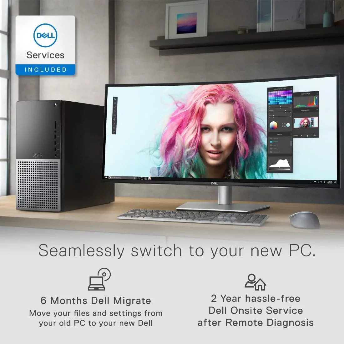 Computer 770 6, Intel Air Killer Windows 11 Gen i7-12700, Wi-Fi HDD, - 8950 Pro 32GB XPS Intel + 1TB RAM, Desktop Cooling, UHD 12th DDR5 - Graphics, USB-C, SSD Bluetooth, Core 512GB Dell Black