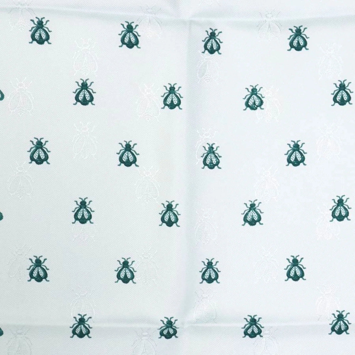 Scarf Pre-Owned Silk Blue/Green Light HERMES (Good) Unisex