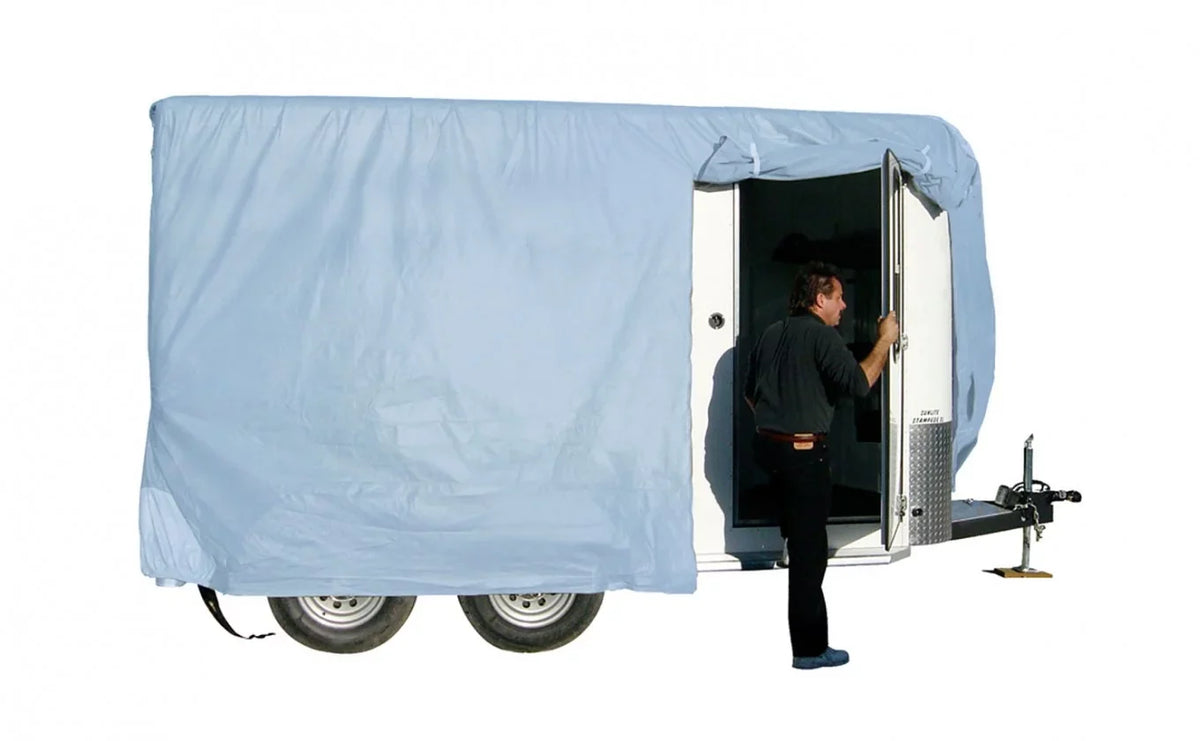 ADCO Pull Horse SFS Cover, Polypropylene Top/Grey Grey Sides Bumper Trailer Aquashed