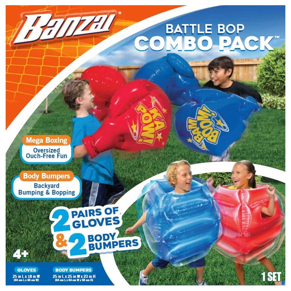 Bop Cyclone Pool Battle Banzai & and Inflatable Bumpers Gloves Splash Pack