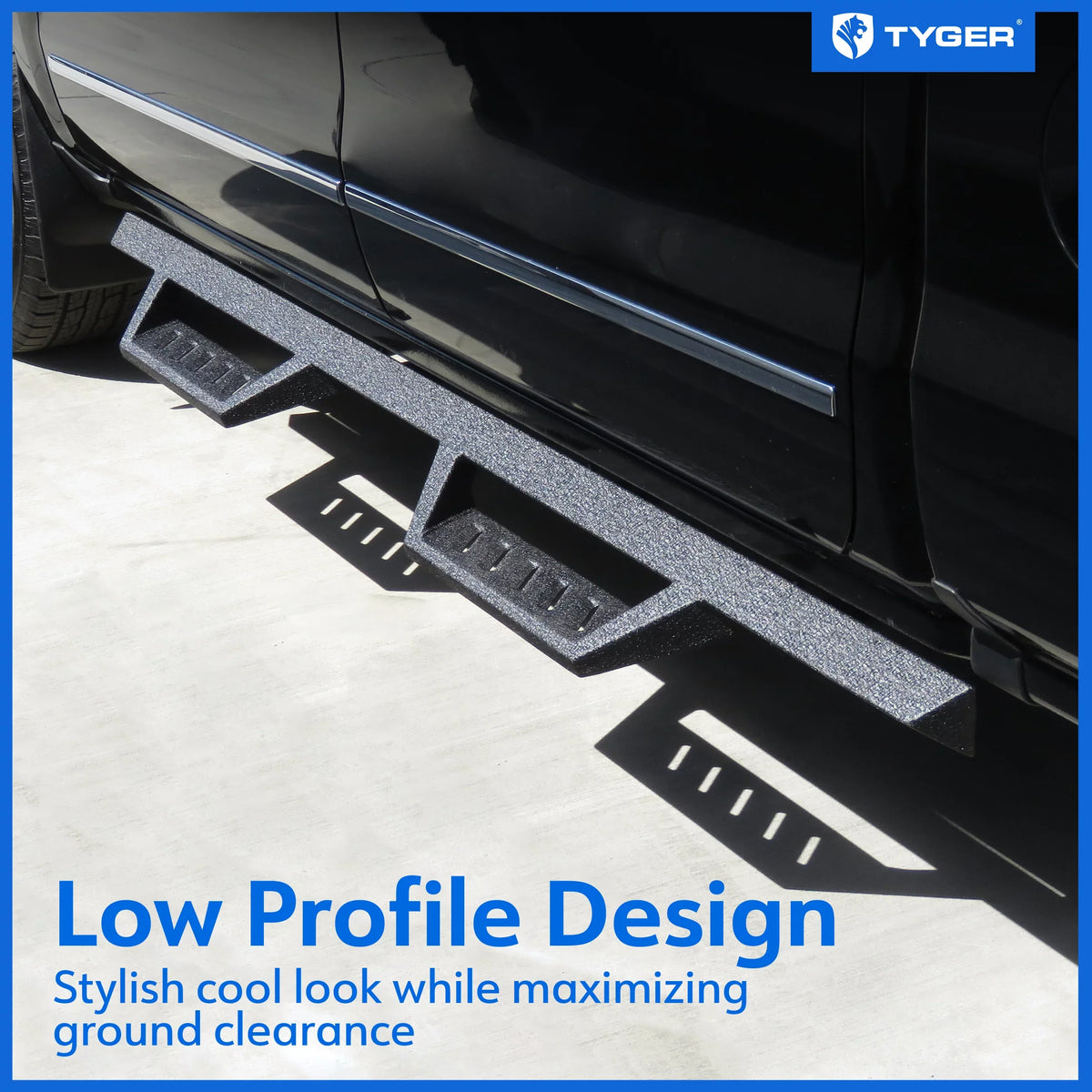 Compatible Drop Step LanderX Cab | | Chevy 2007-2019 LD Board Nerf 3500HD; Running 2019 / Silverado Limited 2007-2018 Side Auto Sierra with TG-LX3C82328 Crew Step Bars | 2500 Tyger 1500; GMC Rail
