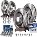 Routan Ram 328mm 330mm Country Set Town - Disc Replacement +20pc Caravan Rear Nuts C/V Detroit Front Rotors Pads & for 30pc - Axle Grand Lug Brake