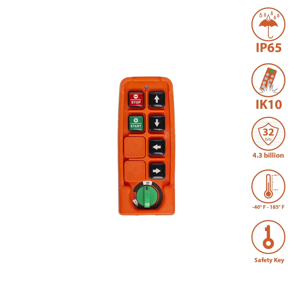 50/60HZ 1100 Emergency w/ Hoist Stop 220~240V Rope lbs. 550 lbs. w/trolley Wireless / Prowinch Electric