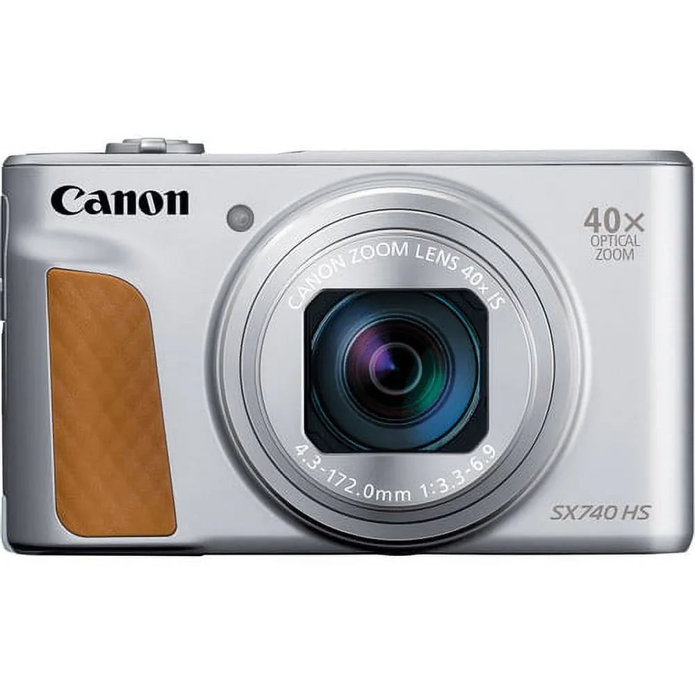 , Grip with SD Canon Digital SX740 Case More Tripod 64GB Memory Hand Camera Bundle (Silver) PowerShot , and