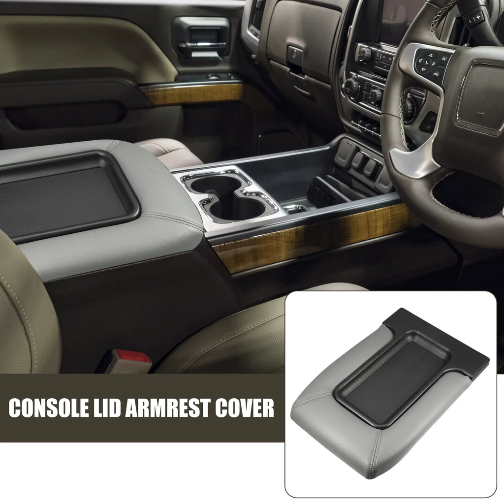 Center Escalade Lid Gray Armrest Unique Box Console for Leather Bargains Cadillac Seat 2003-2004 Protector Cover Faux