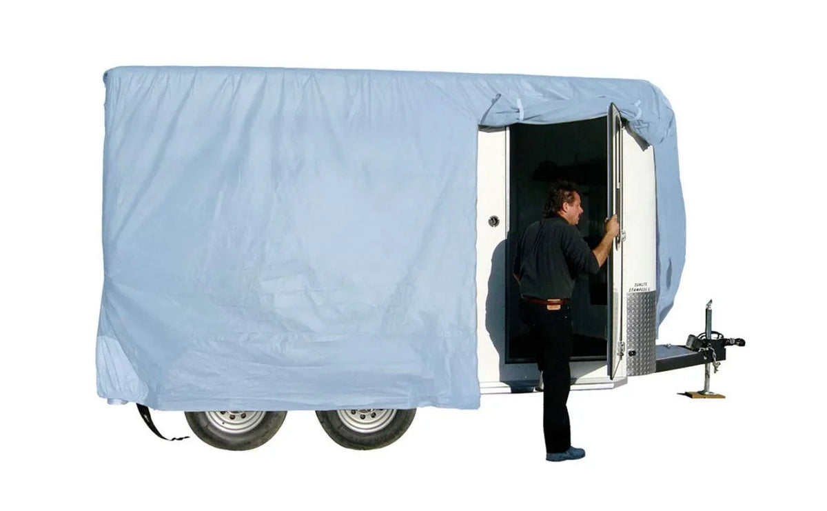 ADCO Pull Horse SFS Cover, Polypropylene Top/Grey Grey Sides Bumper Trailer Aquashed
