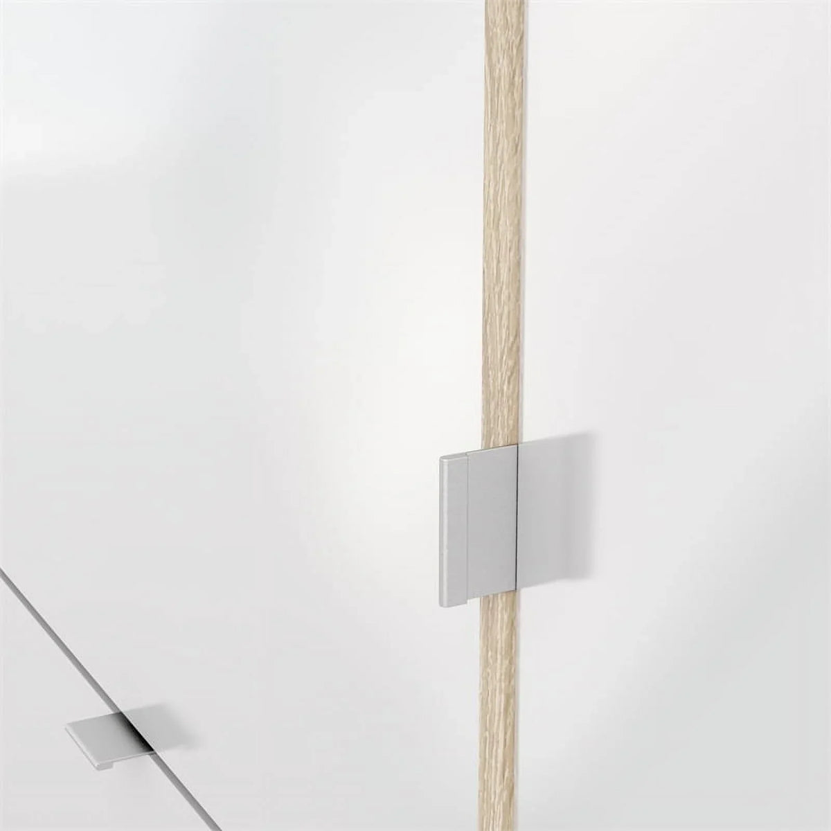 Allora Cabinet Layers Shoe Gloss Oak-White with & High 3 Drawer 2 Door in