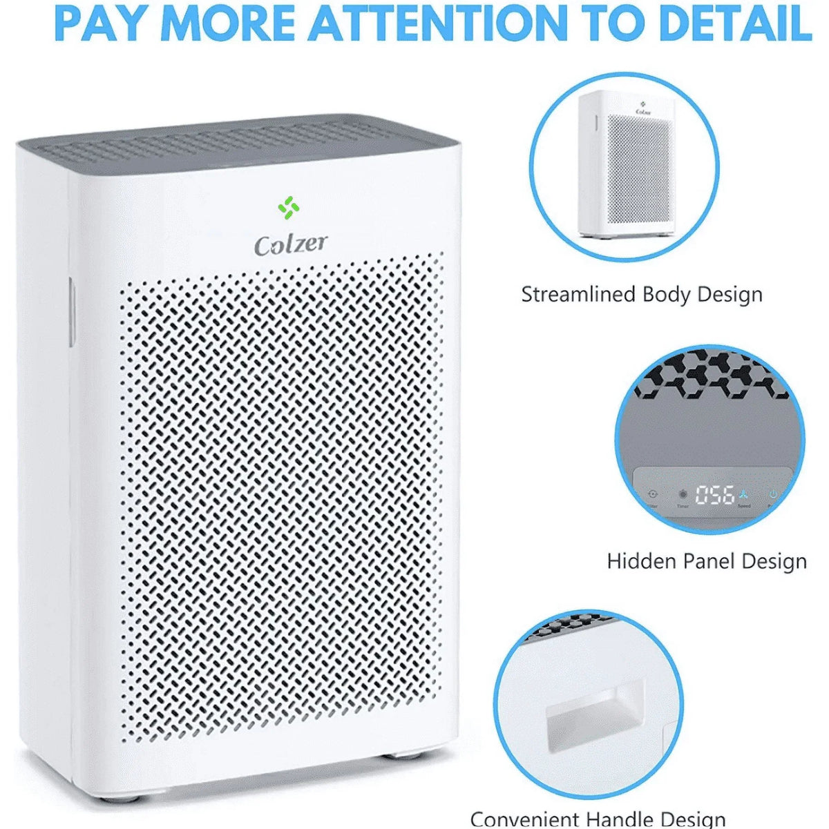 Colzer Box Air Composite Open With - Filter Hepa Purifier WHITE EPI-328