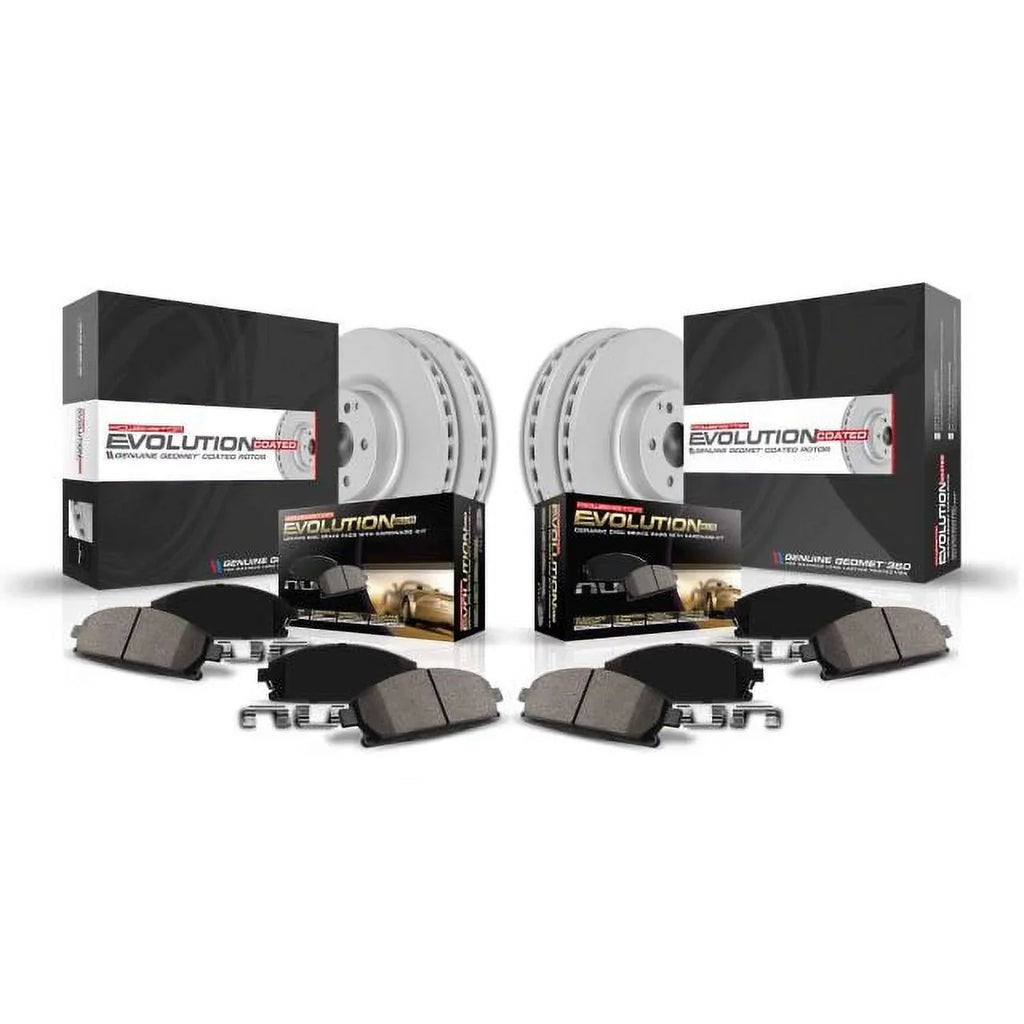 Kit Front Rear Fits Toyota Coated CRK5828 & Power 2019 Highlander Brake Stop Geomet