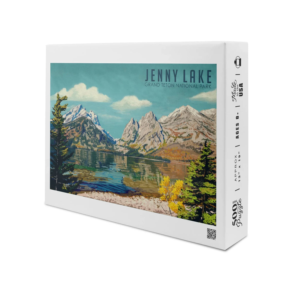 Teton Jigsaw Premium Painting inches, Jenny Family, Park, in 500 Wyoming, National Piece Lake, Oil (19x27 for Made Adults USA) Grand Puzzle and