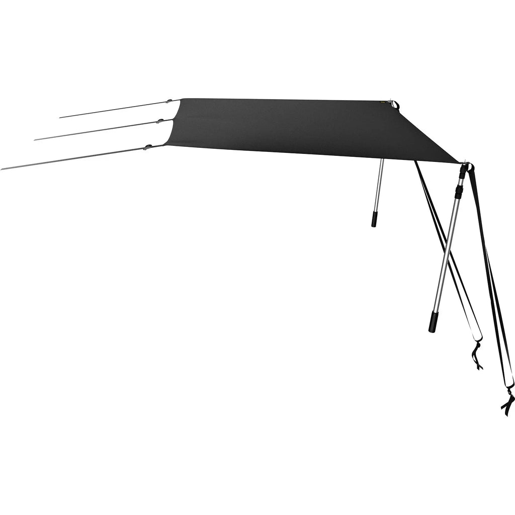 Bimini Shade 600D UV-Proof Easy Poles, & Waterproof, Rustproof Polyester Steel Kit with VEVOR Tops T-Top - Telescopic 5'x5' Assembly T-Tops Sun for