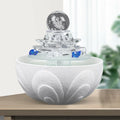 Fountain White Water Desktop Ornament Crystal Desktop Lotus Flowing Fountain, Decor Office Tabletop Teahouse Waterfall Fountain Water