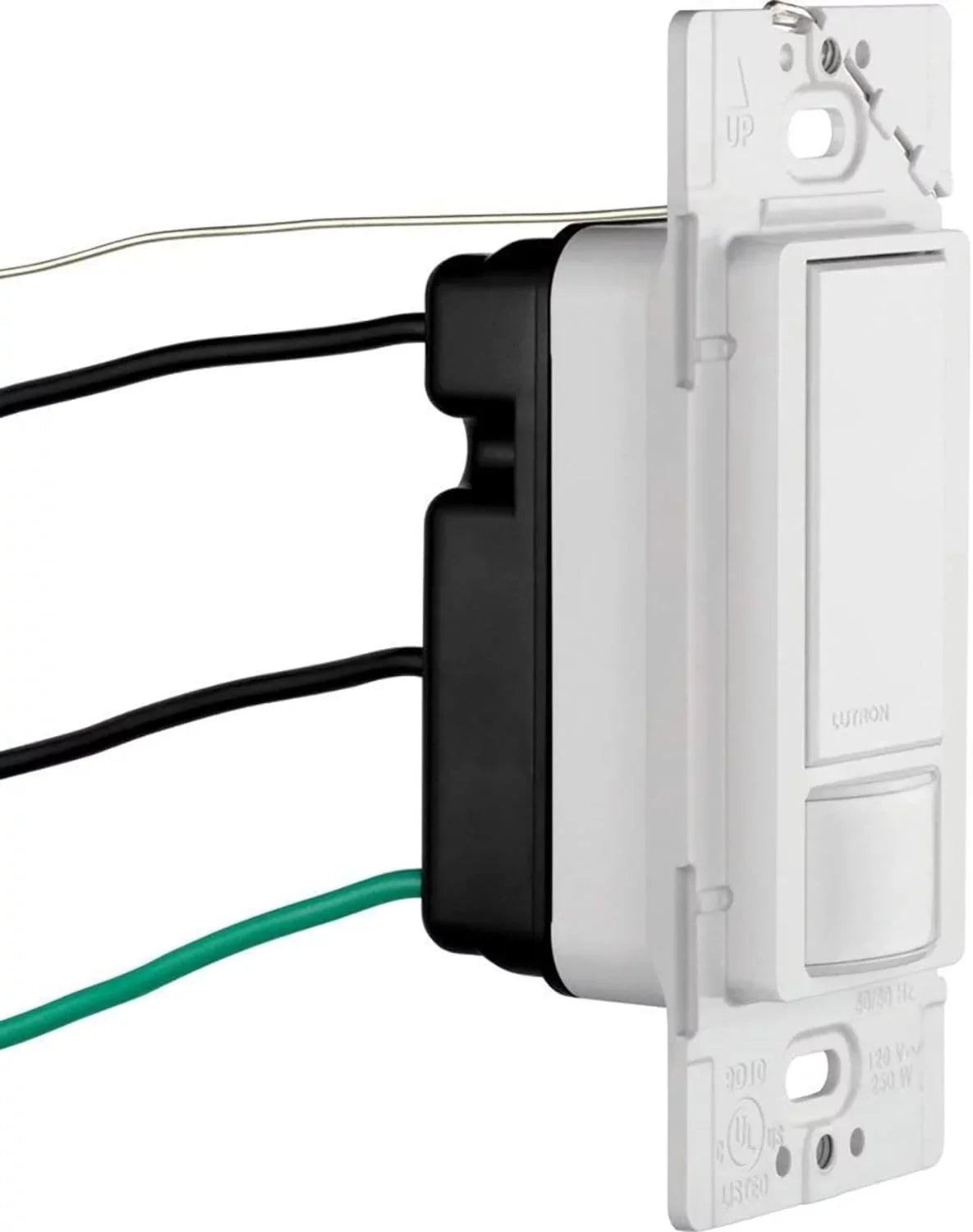 neutral single-pole, (2-pack), switch required, maestro sensor no white ms-ops2-wh, 2a, lutron