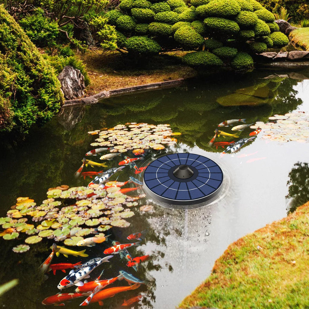 Pond Circulation Stone Pond FishOxygenator Aerator and Birdbath Small With Solar Aerator Pond Pump Arealer Hose for Air Bubble Fountain