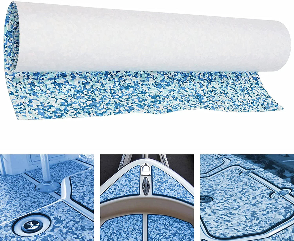 EVA Boat White inch Foam RV Teak Decking for Sheet Artificial Mat Teak Non-Slip Camouflage Floor Car 35.4X Marine Yacht Blue Mat Yachts 94.5
