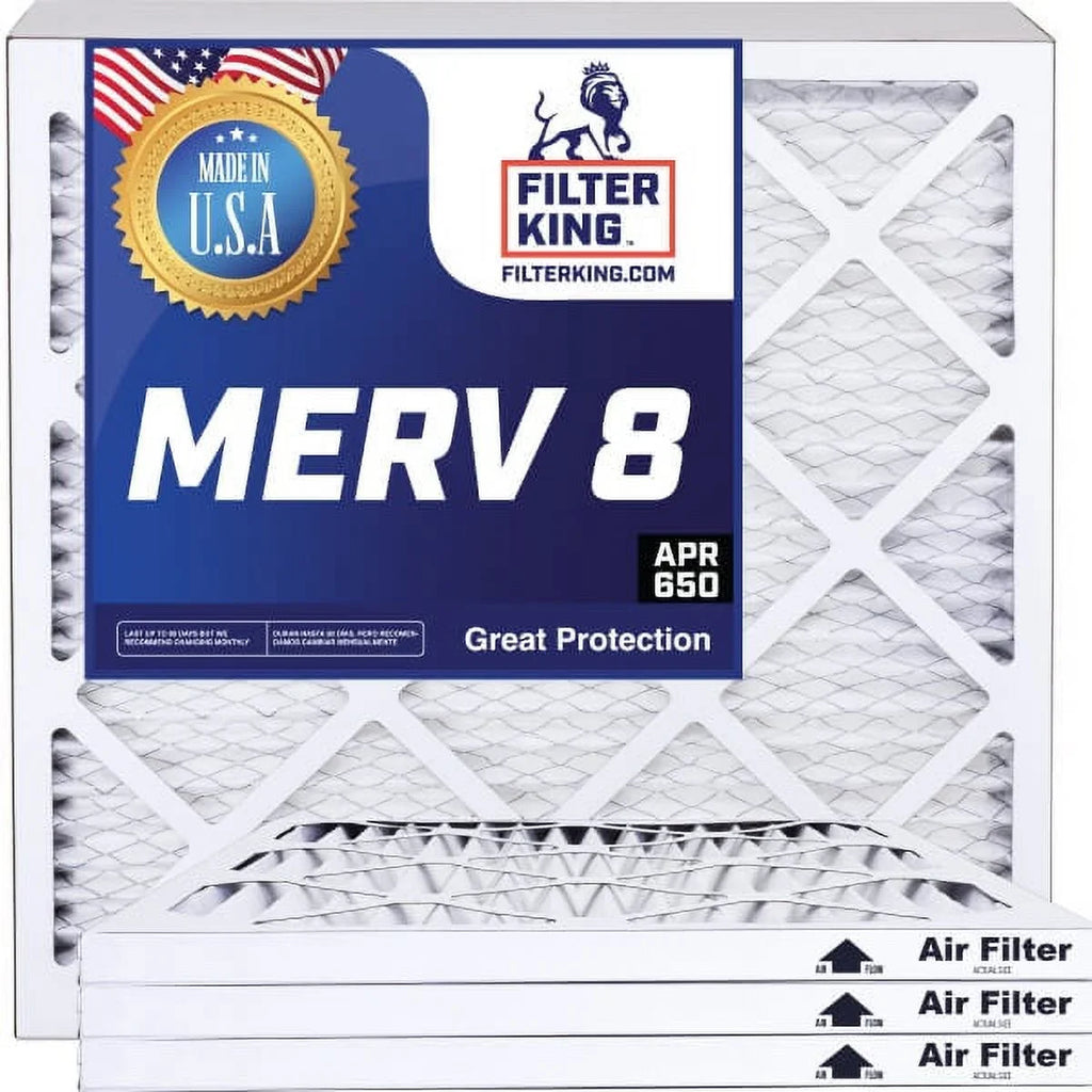 MADE USA | 8 | King 36 Filter 9.5 Furnace A/C HVAC 4-PACK Filters Air Filter | x MERV Size: .75" | Actual IN Pleated x 36x9.5x1a