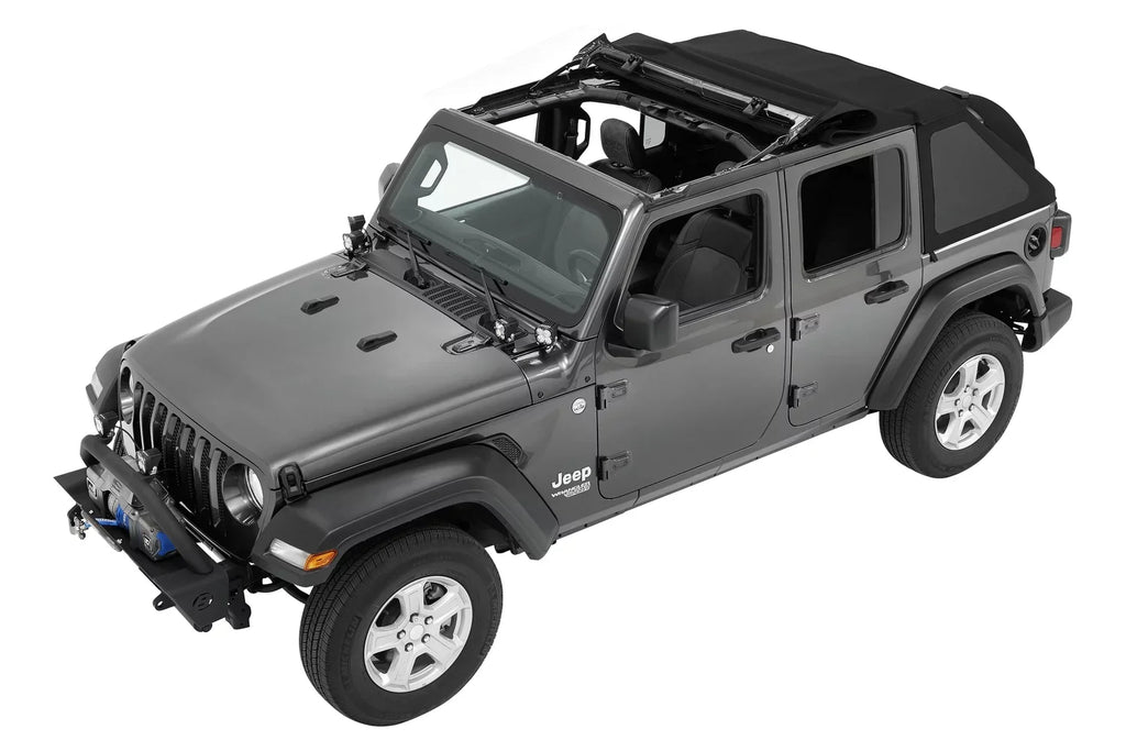 JL, Current, Black Trektop 2018 Model Jeep 4-Door a Years Twill (56863-17) Wrangler Bestop to for