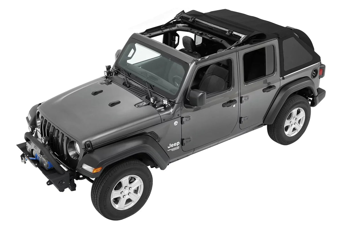 JL, Current, Black Trektop 2018 Model Jeep 4-Door a Years Twill (56863-17) Wrangler Bestop to for
