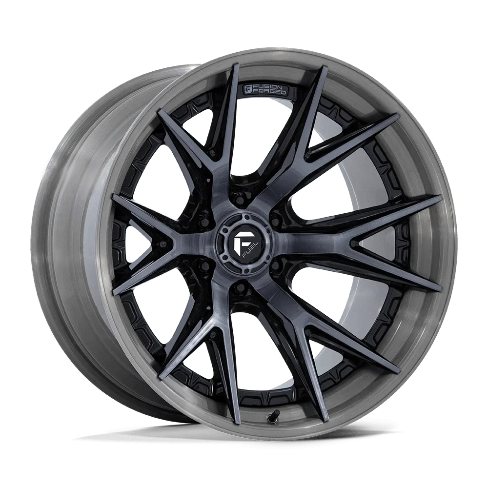 Brushed Gloss Catalyst FC402 Wheel 6x135 Fuel (-18mm) W/ Gray 20x10 Black FORGED