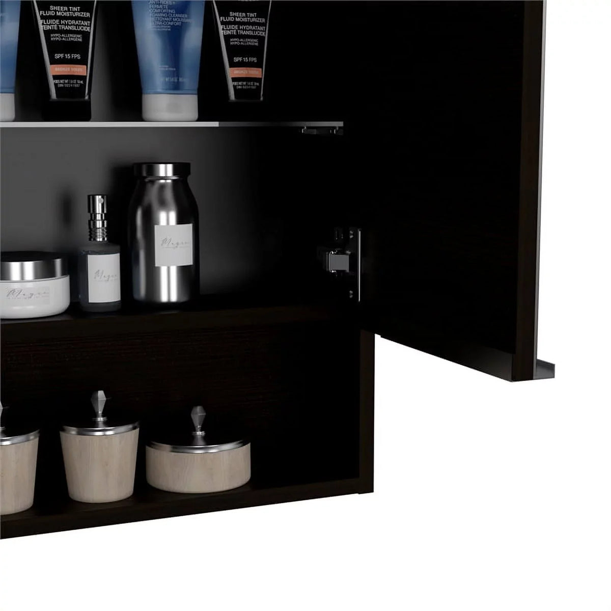 Square 2-Piece Cabinet Medicine & 63" One Set Linen Cabinet with Door Home