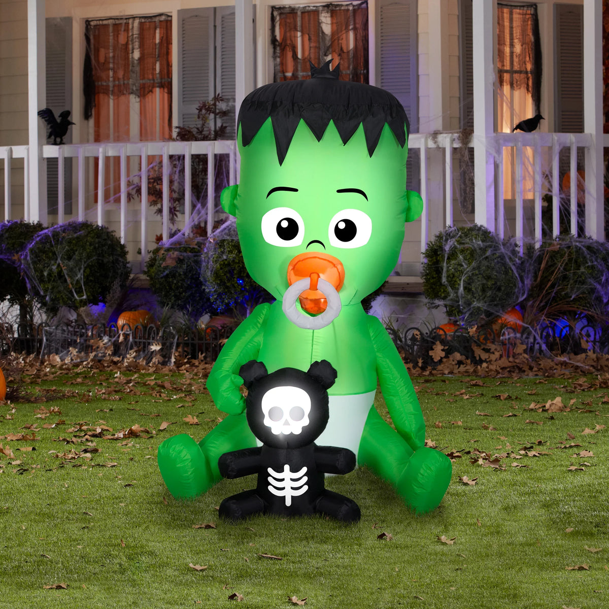 Gemmy ANIMATED Baby Monster Inflatable 5 Pacifier w/ Frankenstein Airblown 1/2'