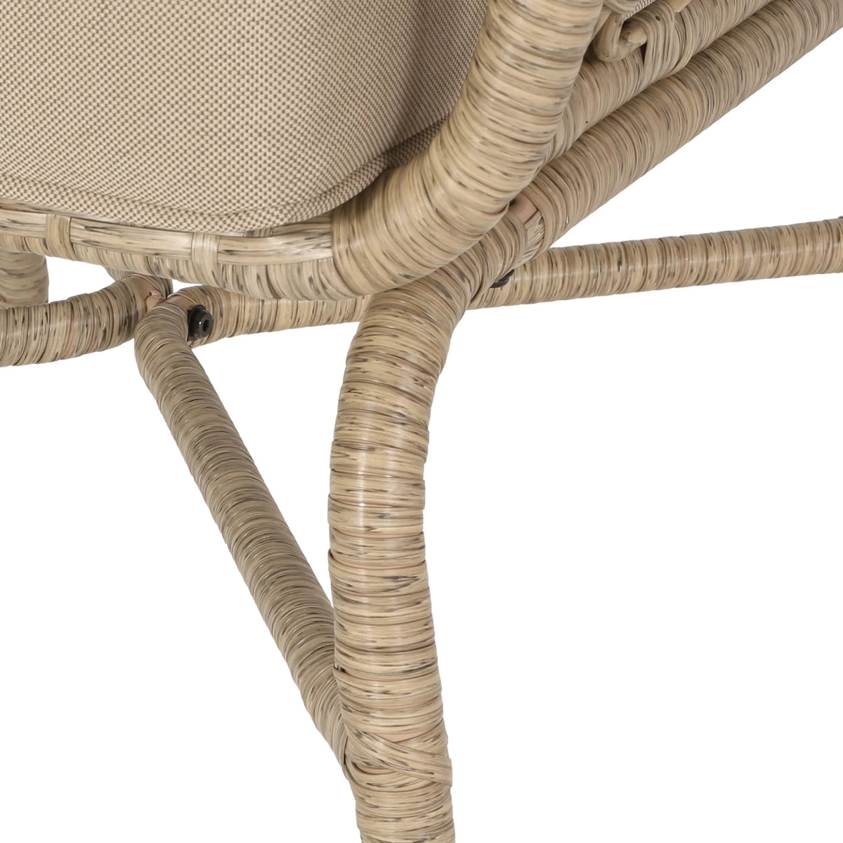Montserrat Brown Light Seater Cushions, Set Beige Outdoor Wicker and Chat with 4