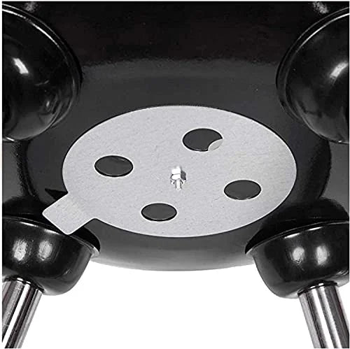 Portable Grill Steel Grilling & (18" Cooking Stainless Tailgating Outdoor Standing Steaks, Kettle Charcoal for Backyard Backyard Grill Burgers, BBQ Black) & Pitmaster