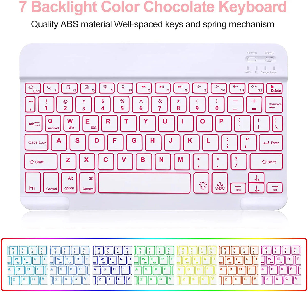 Kvago Keyboard 2022 Bluetooth Apple Built-in Keyboard 5th iPad iPad Case for Holder Pencil Pink Air Gen