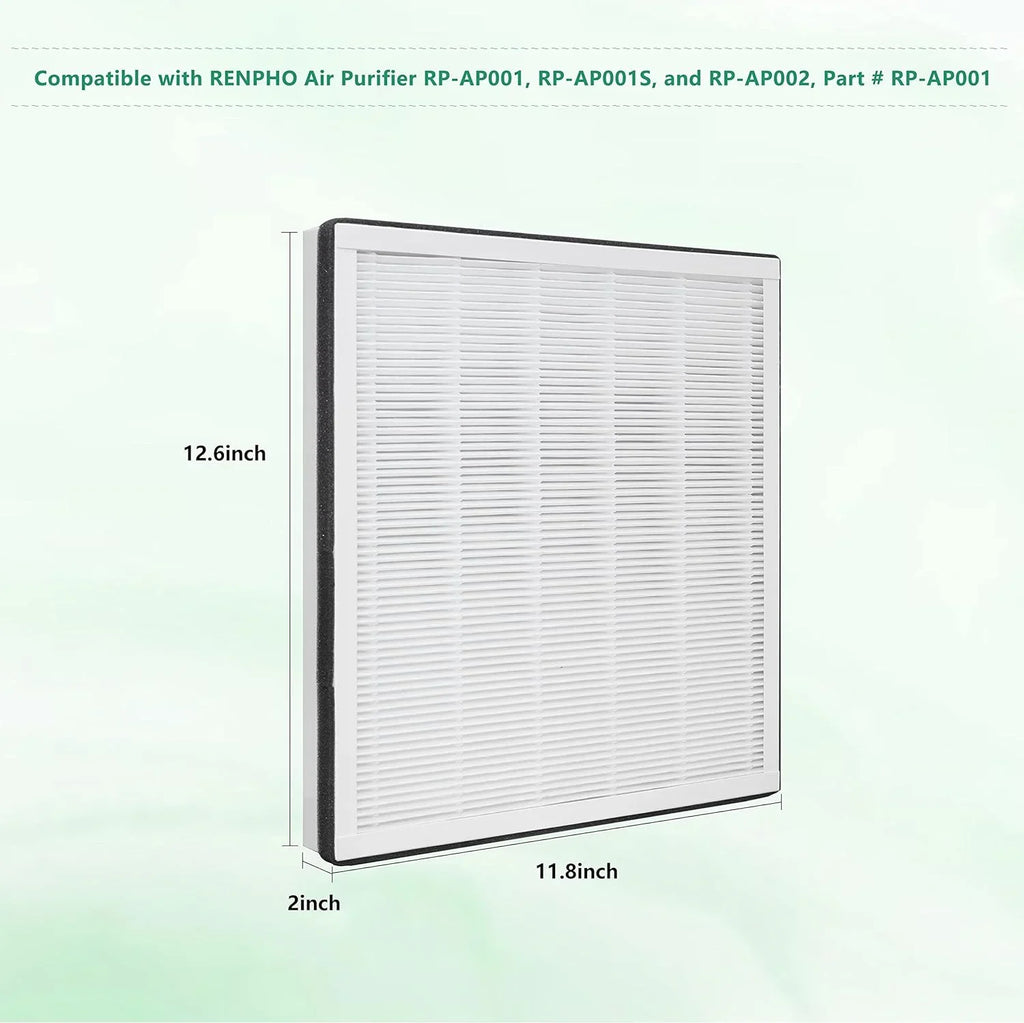 Filter H13 Air Compatible with RP-AP001S/ Part&Accessories Purifier Air Purifier RP-AP002,Home Replacement RP-AP001/ Renpho True HEPA