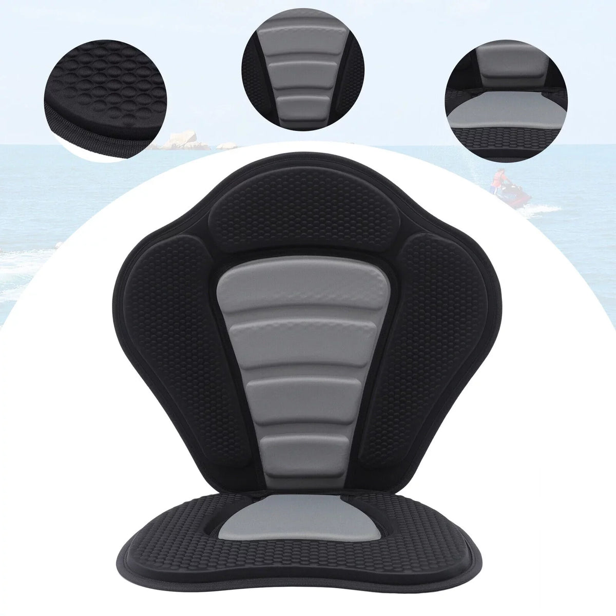 Seat Backrest Canoe Kayak Storage Fishing Kayaking, Backpack Detachable Bag Adjustable Drifting, Adjustable Storage Padded Seat Canoeing, Boat with Bag Deluxe Kayak for Padded Rafting, Seat