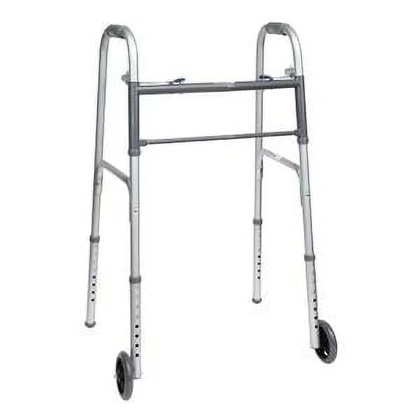 Capacity ProBasics Steel lb w/ 2 Button Walker Adult 350 Weight wheels,