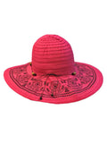 Pink Floppy Trim Hat Hot Elegant With