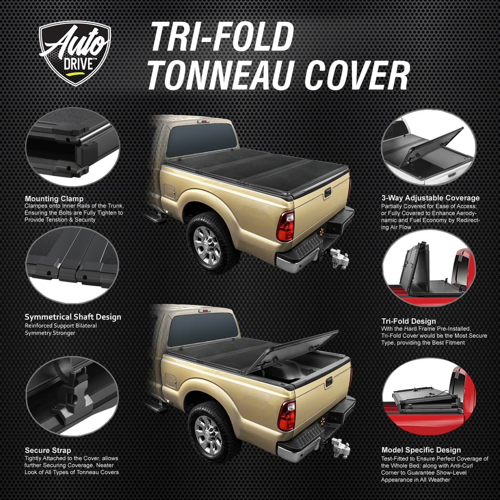 Fits 2500 Drive Ram / Tri 1500 Bed Dodge 6.5Ft Truck 3500 Hard Auto 10-22 Tonneau Dodge 09-18 Bed Fold Ram Cover