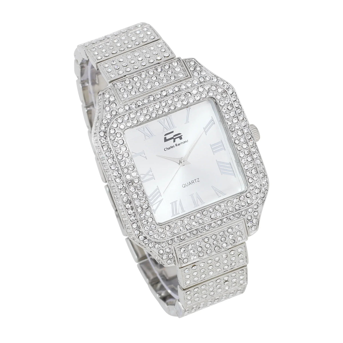 Glamour Beauty True Iced Crystal Watch, Timeless Testament to a Out Luxury Women's Classic-SLV) and Diamonds blinged-Out (L0513LA