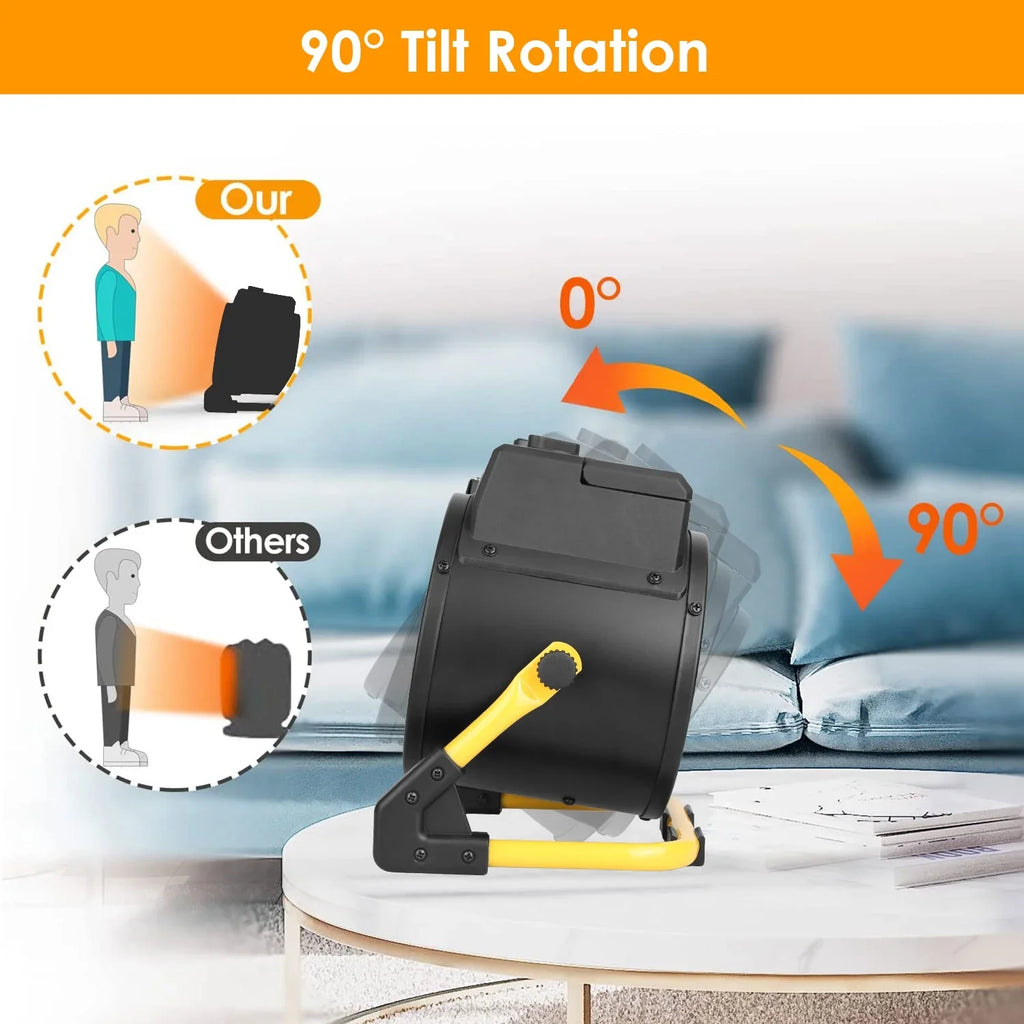 Bedroom Heater Protection Electric with Desk Personal Office Ceramic Adjustable Portable Overheat for Fan Temperature 1500W Heater iMounTEK Space