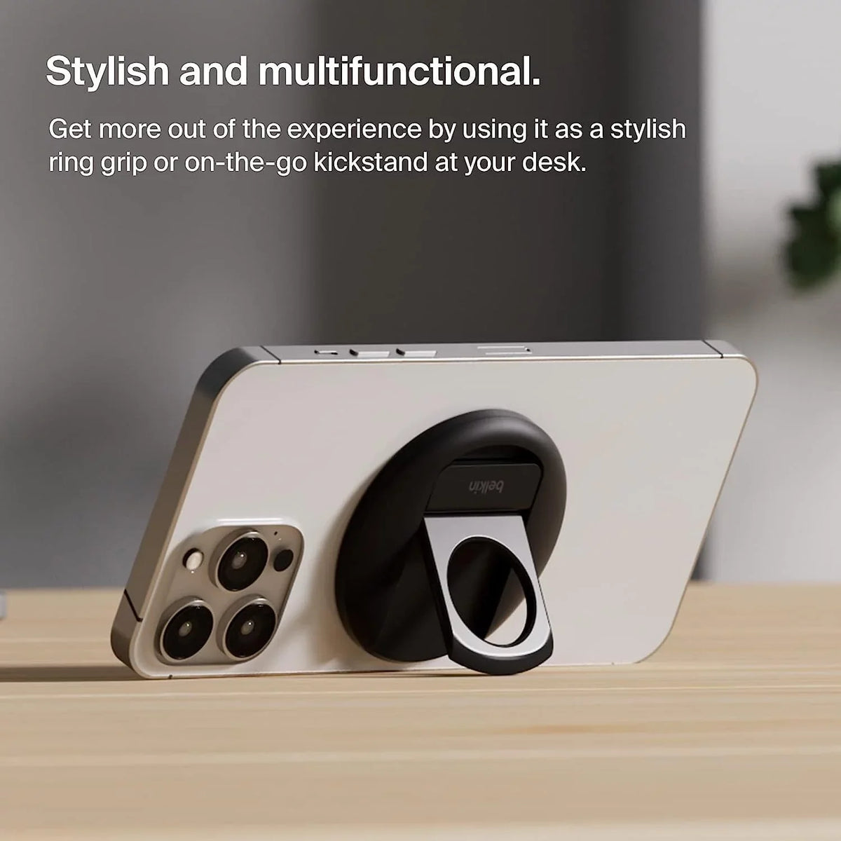 Continuity iPhone Turn Compatible Pro, Mount, iPhone Webcam, Mount MacBook, Air, iPhone Camera 13, to MacBook with Camera for 15, iPhone - Black Belkin MagSafe 14, 12 iPhone iPhone iPhone