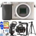 Kit - Mirrorless Alpha Silver) Only Digital Sony Accessory a6400 Camera (Body 10PC