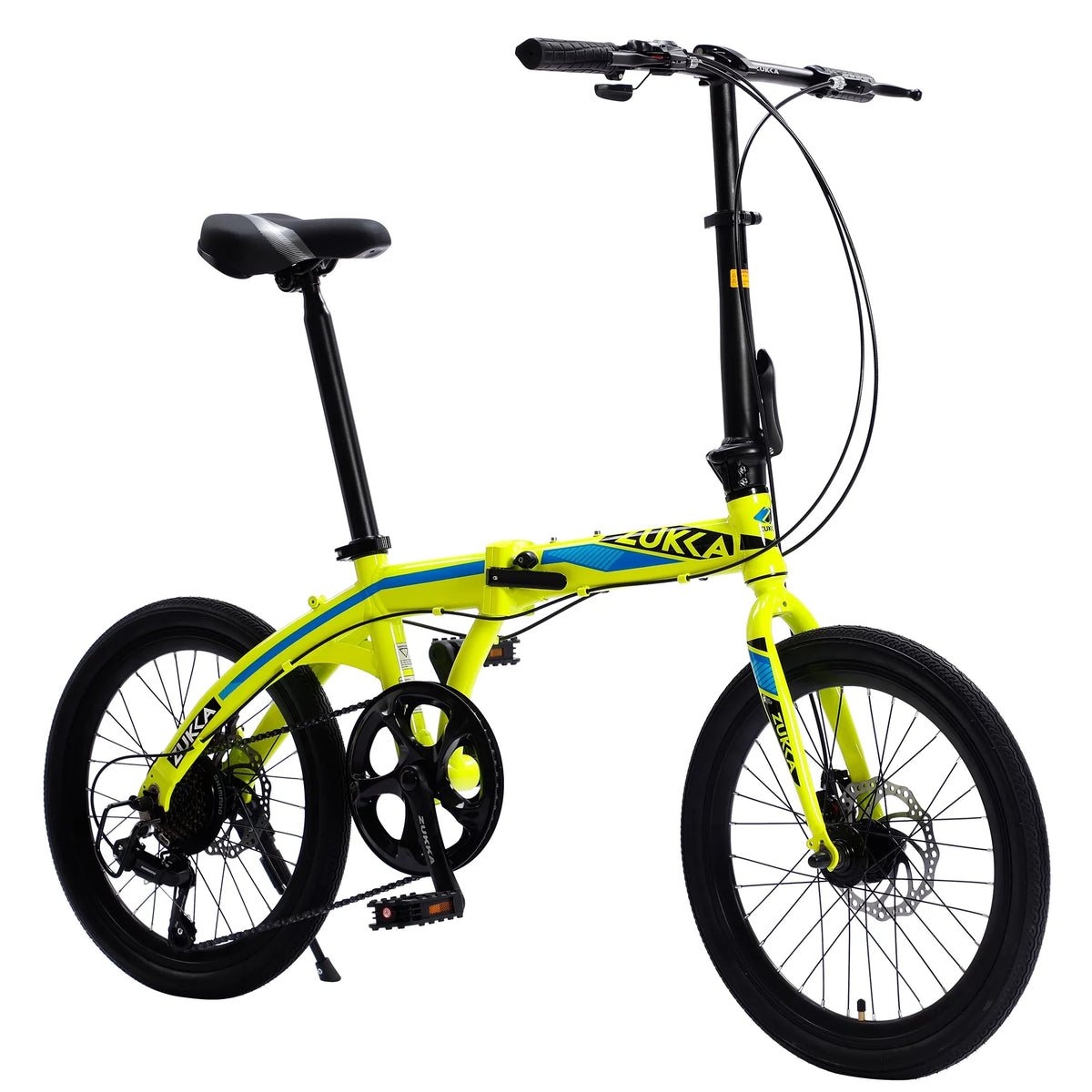 Bike, Frame, City Bike, Speed Yellow 8 Alloy Aluminium Folding 20"