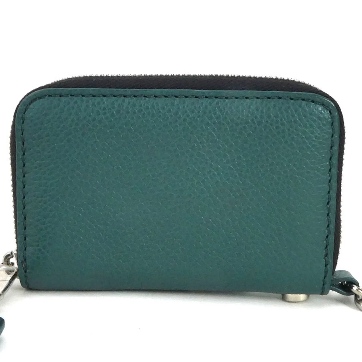 BURBERRY green metal Pre-Owned coin men's case (Good) leather Burberry /