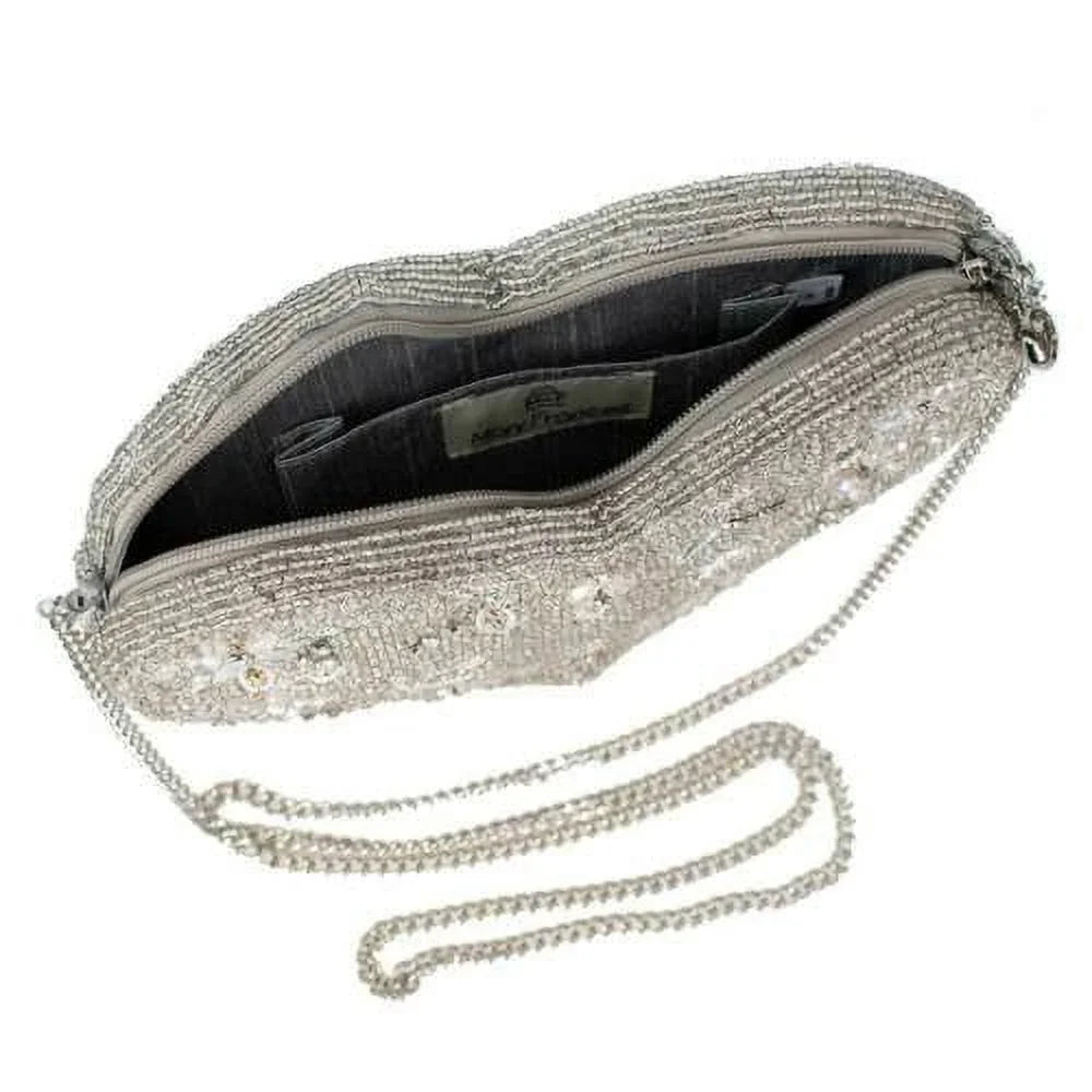 Crossbody Spark Handbag Love NEW Mary BAG of Beaded Heart spring Silver Frances