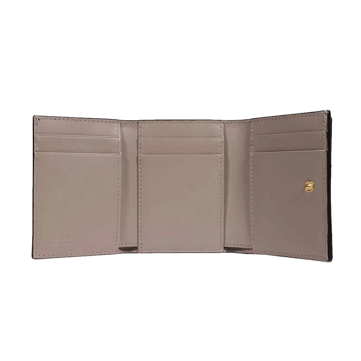 Tortora Gray Pink Trifold Calf Fendi Leather O'Lock Micro Wallet Rose