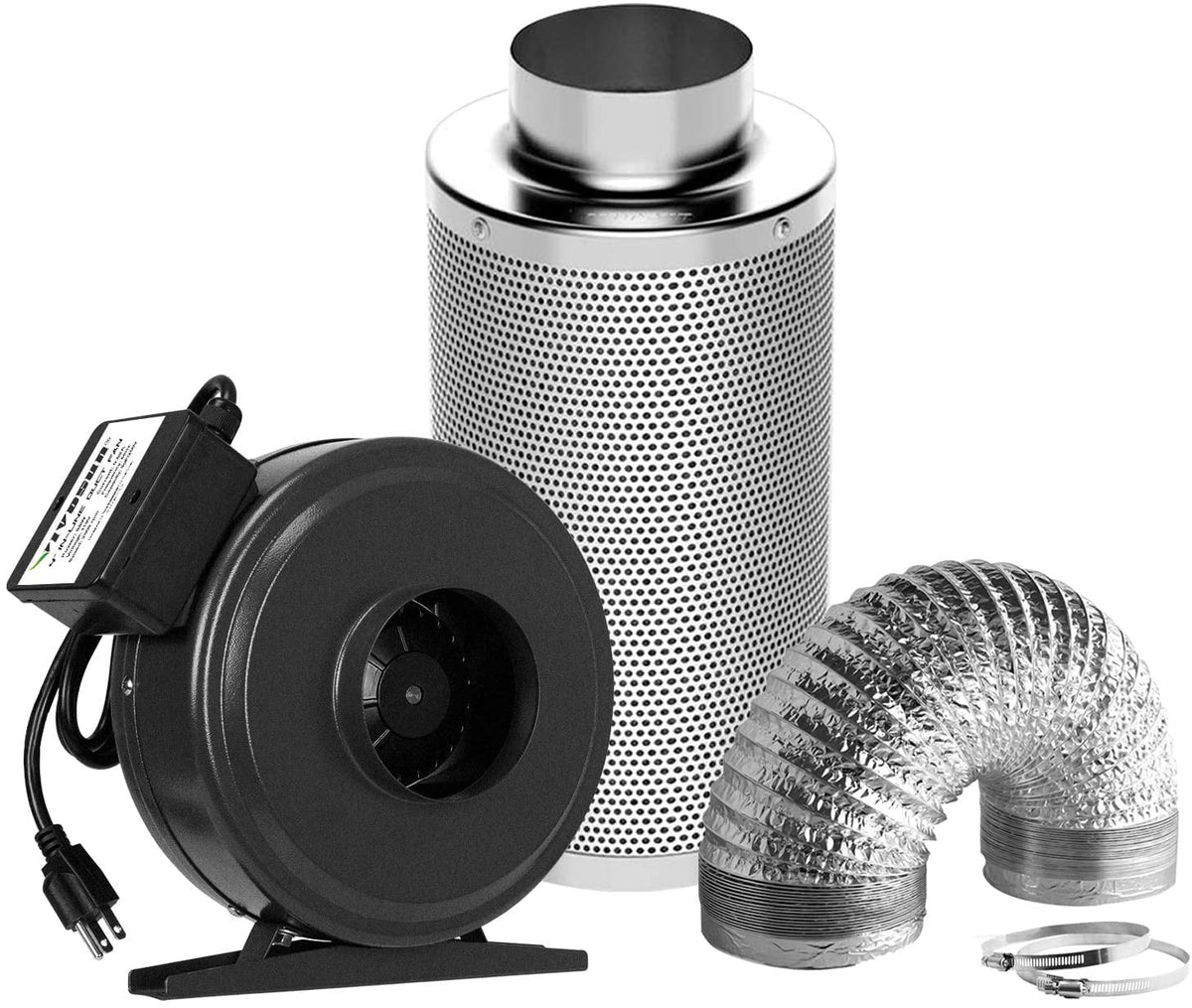 and Fan, Carbon 6'' CFM Ft Combo Kit: Filter Ducting Inline VIVOSUN Inch 16 440 Filtration 6 Air
