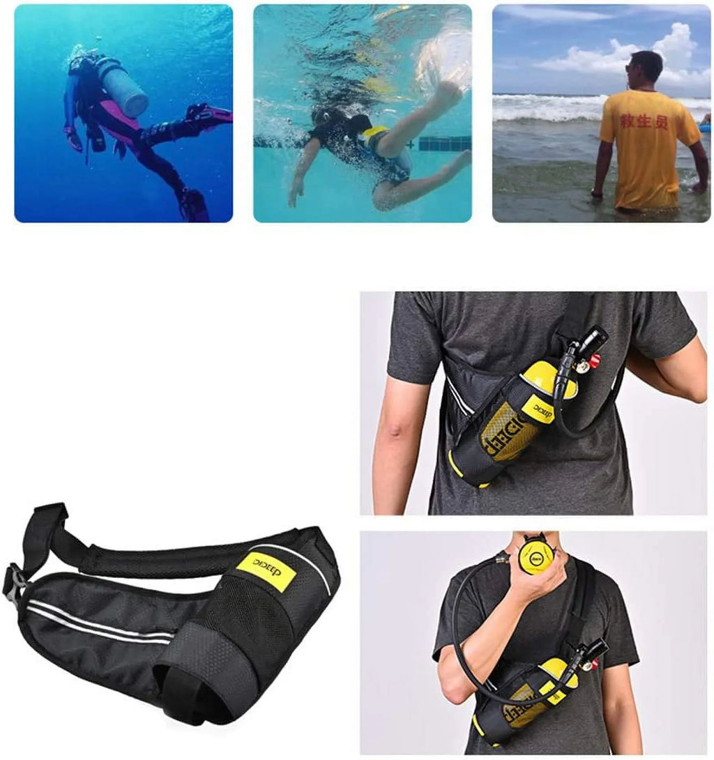 High DIDEEP Training E-S400B 1L Tank Scuba Diving Refill Refill by FETCOI Pump Pressure Cylinder Diving Breathe Equipment Air Underwater for Adapter Mini