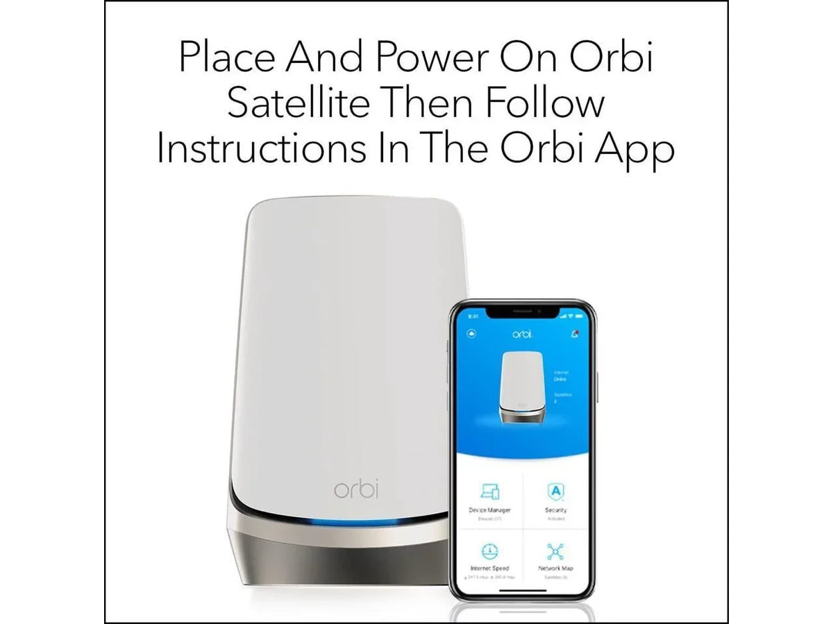 Satellite (10.8Gbps) Orbi Up (RBSE960) Orbi ft, Adds sq. RBRE960, 3,000 with 6E RBKE963, - Coverage WiFi Works Quad-Band Mesh RBKE962, NETGEAR AXE11000 Add-on to