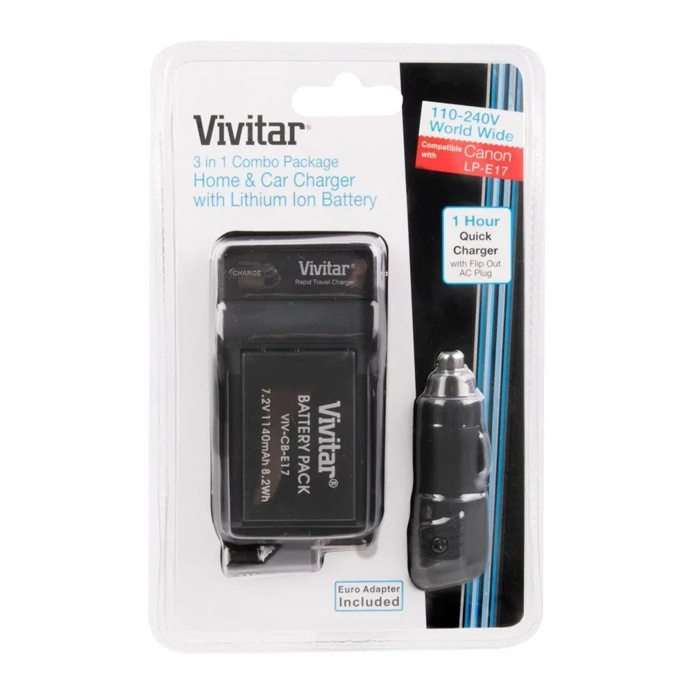 Bundle EOS 2x Cameras Battery for Kit Rebel Vivitar with Battery Power Charger Deluxe PG-T6I & Grip 1140mAh Canon