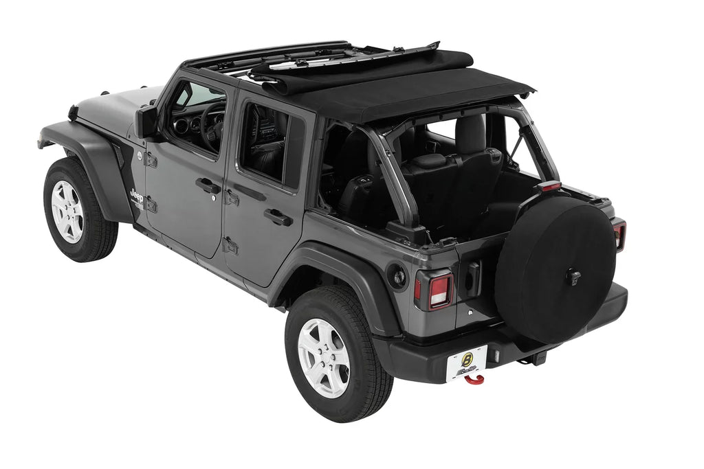 JL, Current, Black Trektop 2018 Model Jeep 4-Door a Years Twill (56863-17) Wrangler Bestop to for