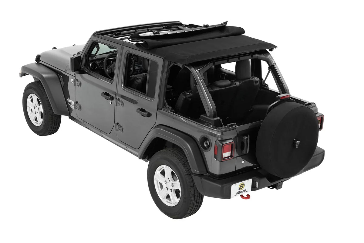 JL, Current, Black Trektop 2018 Model Jeep 4-Door a Years Twill (56863-17) Wrangler Bestop to for