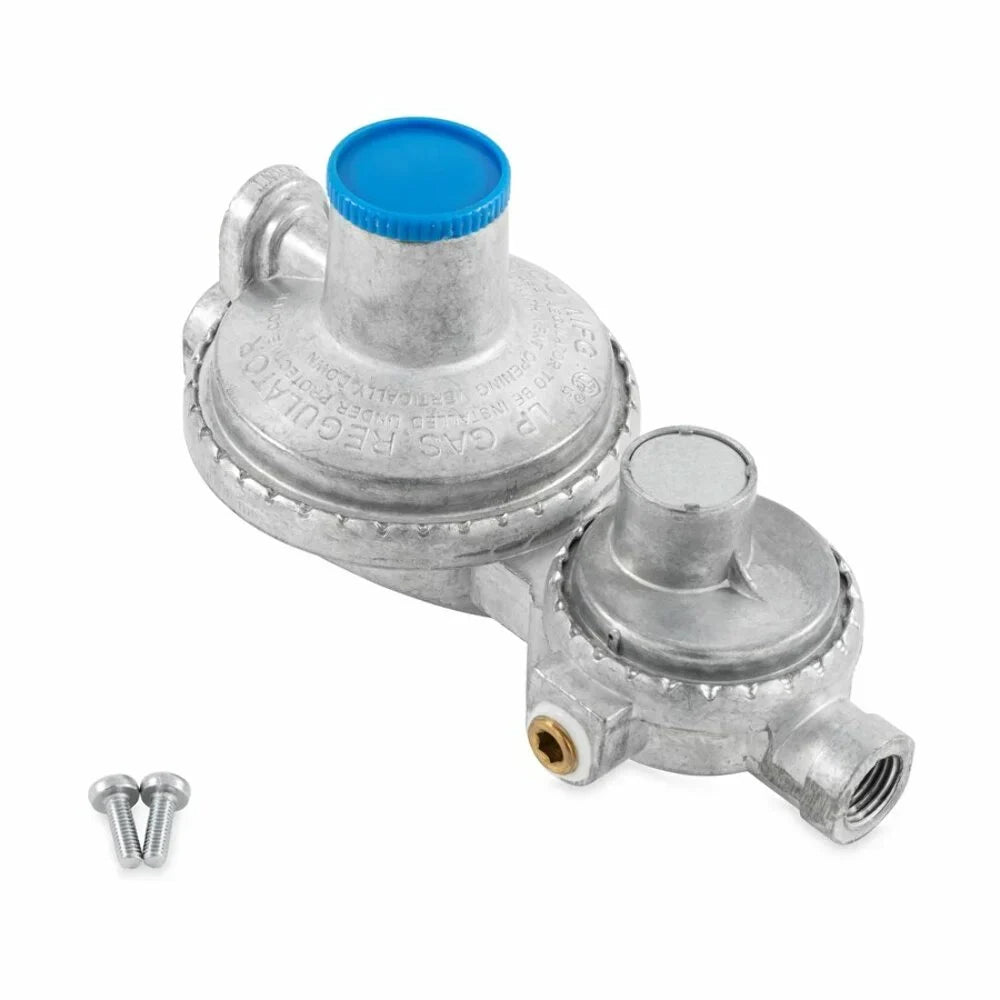 Silver - 2-Stage Regulator Camco Propane (59313) Vertical RV