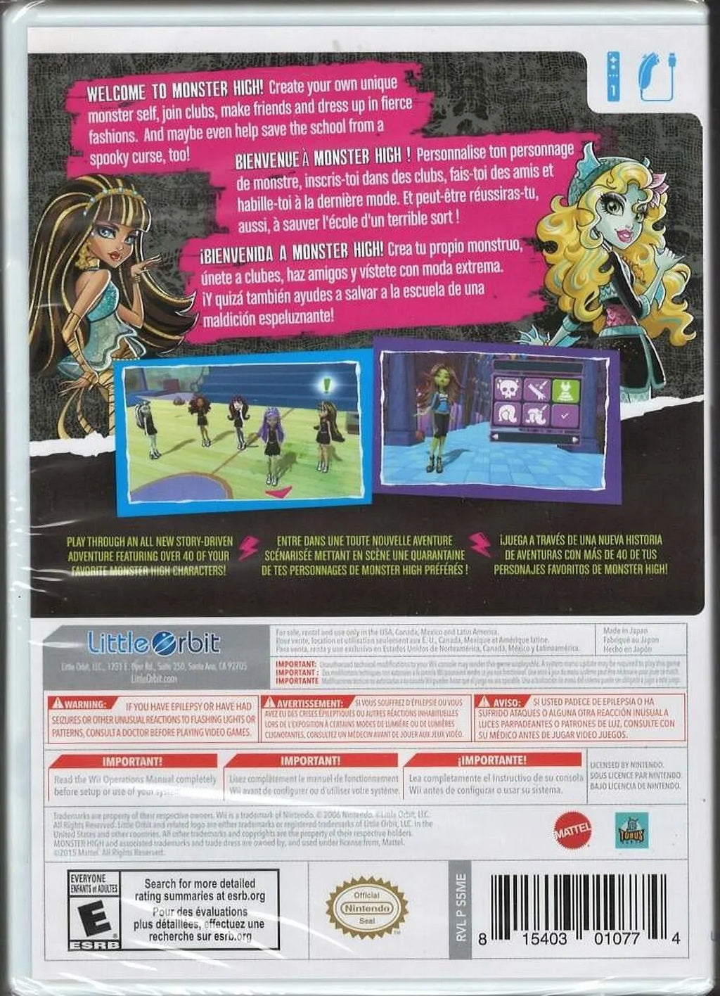 Ninte Monster Factory in WII Ghoul Sealed (Brand New School New Version) High US